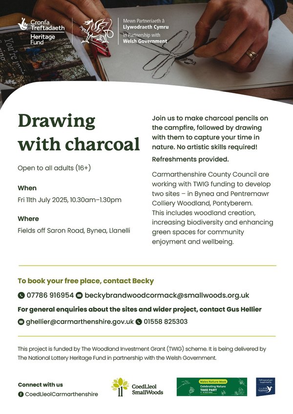 charcoal drawing poster